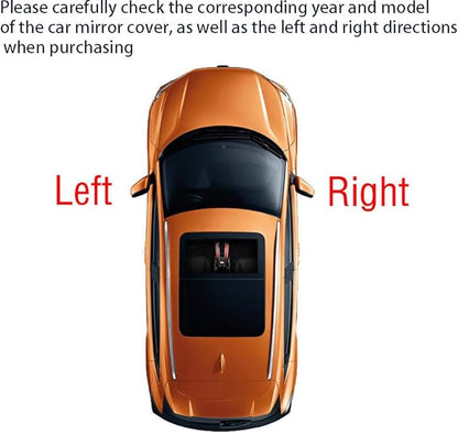 Left Driver Side Direct Mirror Cap Cover Replacement Compatible With Mazda 3 Mazda 6 2003-2009 Rearview Mirror Lower Base Trim Base Cover (Carbon fiber pattern left)