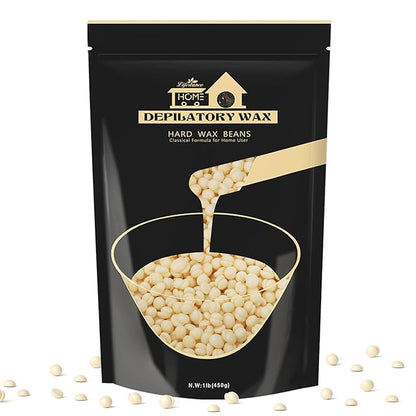 1lb Hard Wax Beans, Lifestance Wax Beads Hair Removal Hard Wax Kit for Thin  Fine Hair, Sensitive Skin, Waxing Beads for Face, Chin, Eyebrow, Bikini