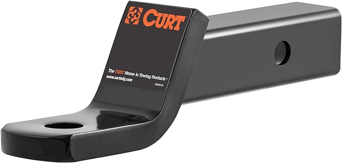 CURT 45030 Class 3 Trailer Hitch Ball Mount, Fits 2-Inch Receiver, 7,500 lbs, 1-Inch Hole, 2-In Drop, 34-Inch Rise