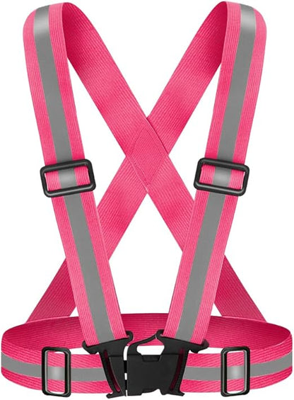 High Visibility Reflective Vest Safety Vest Running Reflective Gear Adjustable Reflective Vest for Walking,Jogging,Hiking,Night Cycling