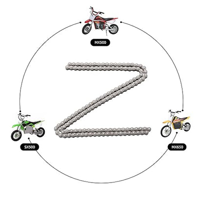 KAMIER 25 Roller Chain 132 Link with Drive Chain Breaker for Razor MX500 MX650 SX500 Mcgrath Dirt Rocket Bike Off Road Motocross Pit Bike Kids Electric Scooter Moped Mini Pocket Bike Heavy Duty Parts