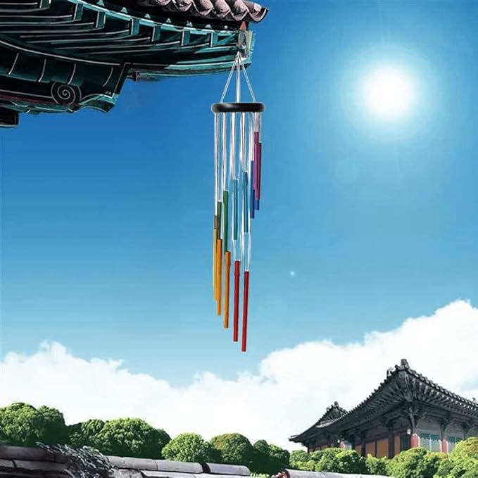 Wind Chimes Outdoor 14 Colorful Aluminum Alloy Tubes 28.3" Metal Wind Chimes Outdoor with Deep Tone Wind Chimes with Soothing Sound