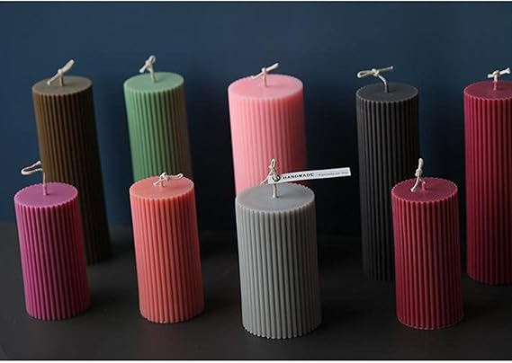 2X Long Pole Candle Pillar Making Large Cylinder Rib DIY Accessory