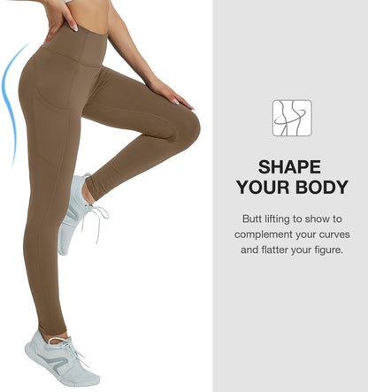 SP3LOPS Fleece Lined Leggings Women,Water Resistant Winter Thermal Leggings for Women, Thick Warm Lined Yoga Pant Pockets