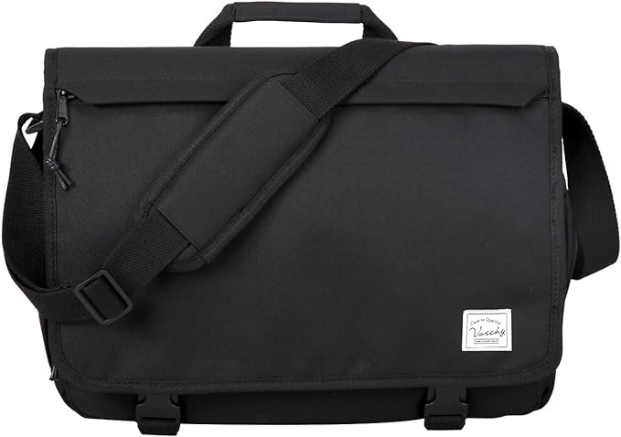 VASCHY Messenger Bag for Men,Water Resistant Satchel Briefcase Laptop Work Bag Crossbody Shoulder Handbag for Women College