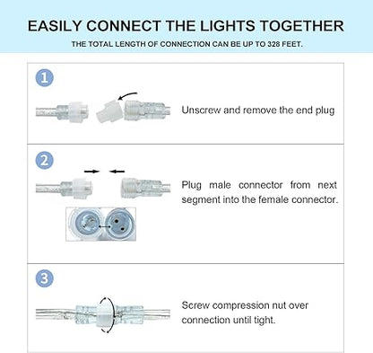 10 ft LED Rope Lights, 108 LED Connectable and Flexible Tube Lights,Rope Lights for Bedroom,Garden,Patio,Deck,Backyard,Kitchen,Christmas Decoration(White)