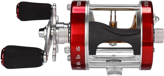 KastKing Rover Round Baitcasting Fishing Reel, Perfect Conventional Reel for Catfish, SalmonSteelhead, Striper Bass and Inshore Saltwater Fishing Reel, Reinforced Metal Body