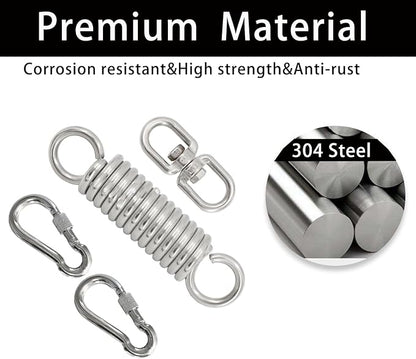 Punching Bag Hanger, Heavy Duty Boxing Punching Bag Hanger,360 Rotational Heavy Bag Punching Bag Wall Mount WCarabiners Spring for Heavy Bag, Gym Swing, Trapeze, Hammock:WLL-500Lbs