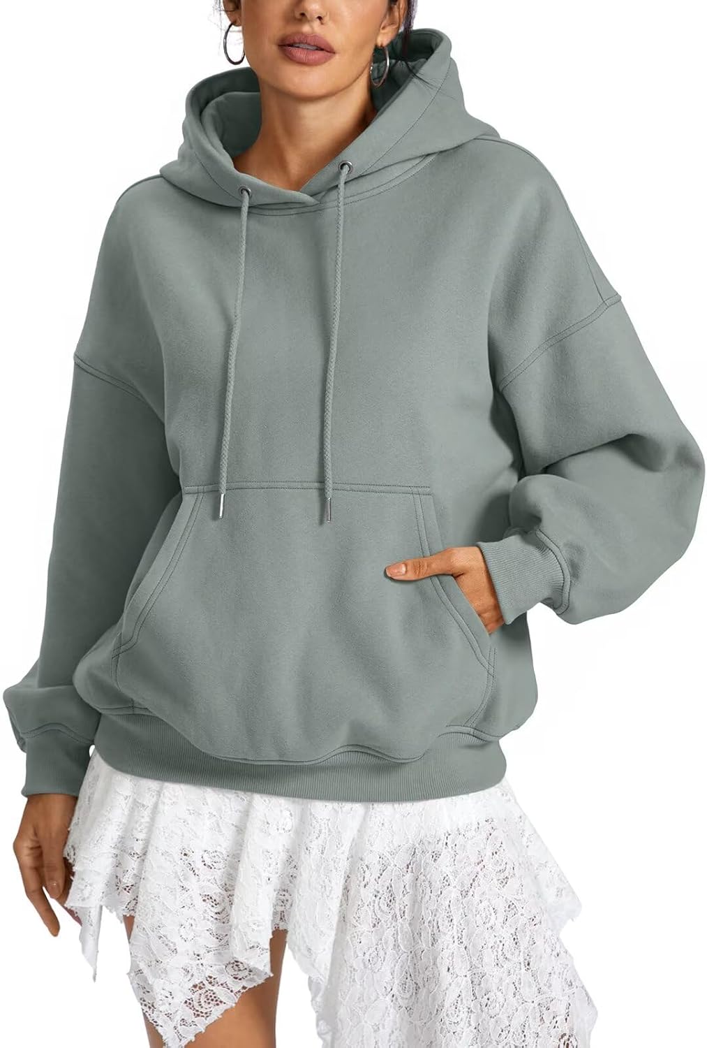 EasyGala Women's Oversized Fleece Hoodie with Pocket