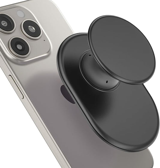 AUROX Magnetic Phone Grip Holder for Magsafe Phone Grips, Magnetic Expandable Collapsible Phone Grip Stand Holder with Kickstand for Magsafe Stand Compatible with iPhone 16 15 14 13 12 Series, Black