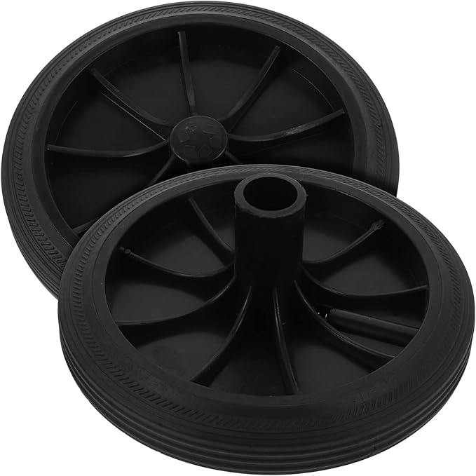 Cabilock Trash Can Wheel Replacement 2pcs Trash Can Replacement Wheel Rubber Garbage Bin Wheel Wastebasket Pulley Wheel Replacement Parts Rubbish Waste Can Accessories Black