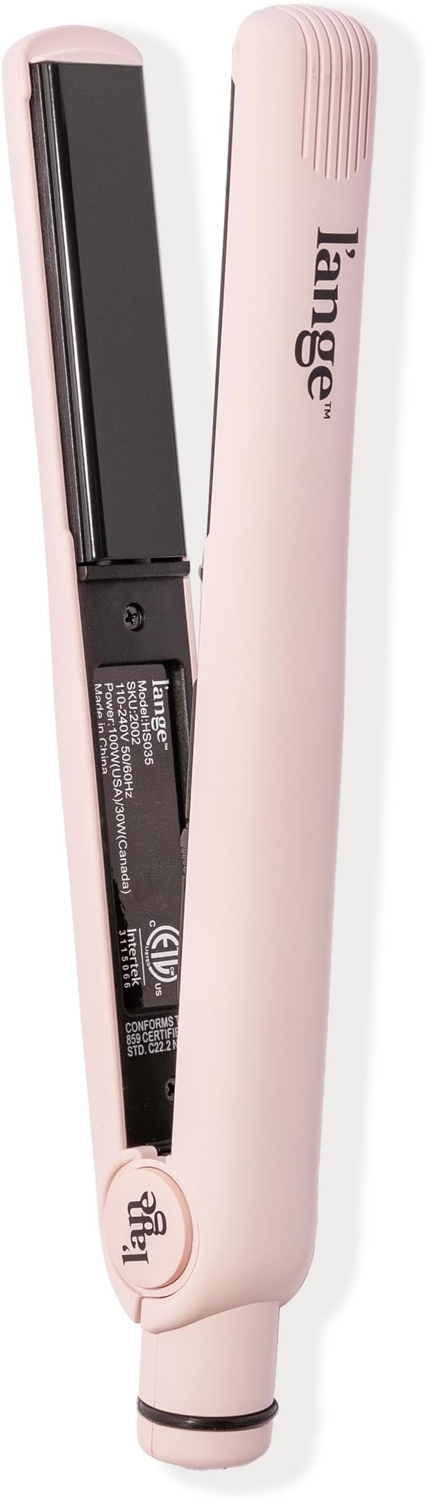L'ANGE HAIR Aplatir Ceramic 1" Flat Iron  Adjustable Temp  Dual Voltage Hair Straightener  Tourmaline-Infused Plates for Smooth, Frizz-Free Styling  1 Inch Styling Tool (Blush)