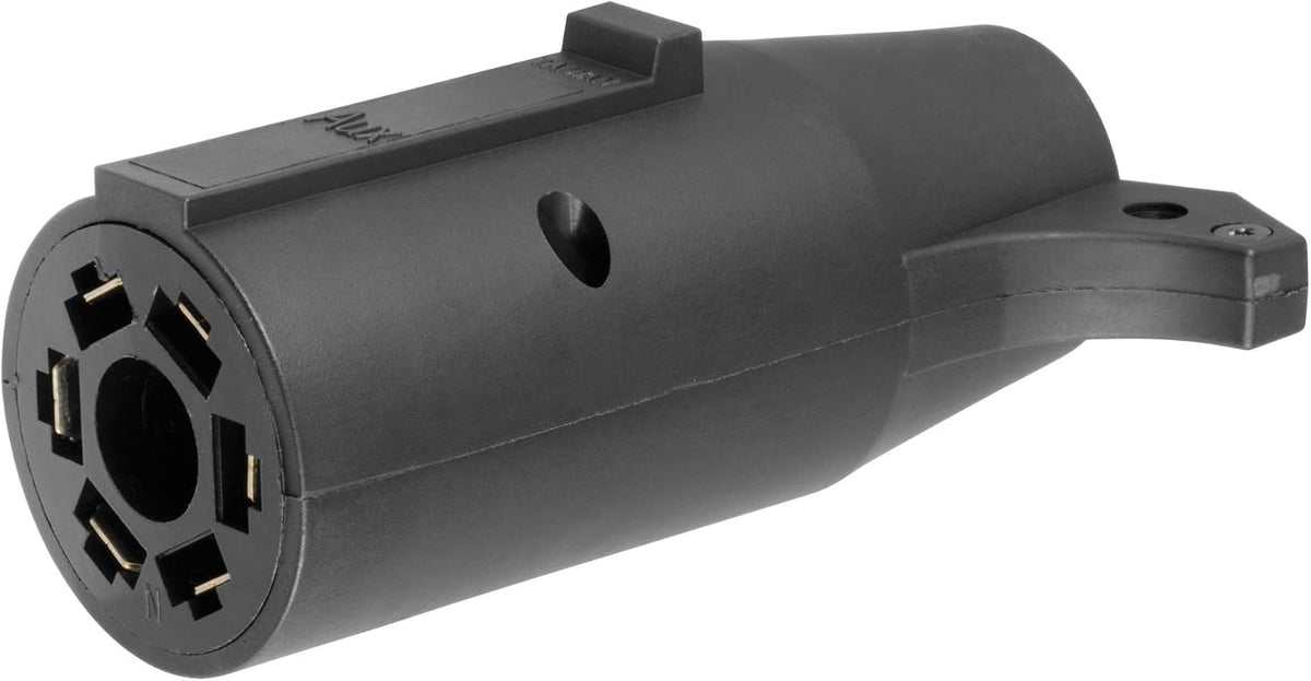 CURT 57260 7-Way RV Blade to 6-Way Round Trailer Wiring Adapter
