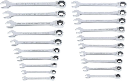 Craftsman 20-Piece SAE/Metric Ratcheting Wrench Set with Case (CMMT87220)