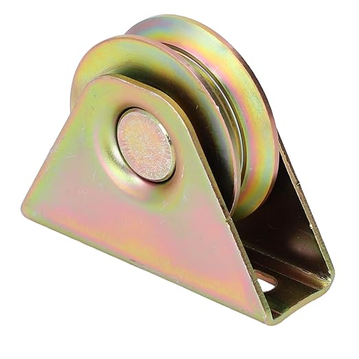 2Pcs Pulley Wheel, Galvanized Alloy Steel V Type Rope Block Roller 48mm for Electric Doors, Industrial Carts, High Load Capacity