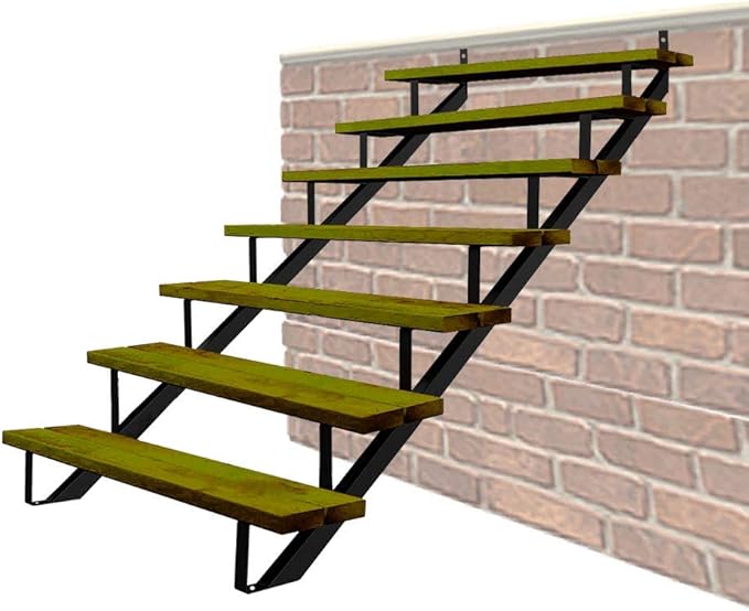 MTB Black Steel Stair Riser with 1234567 Steps