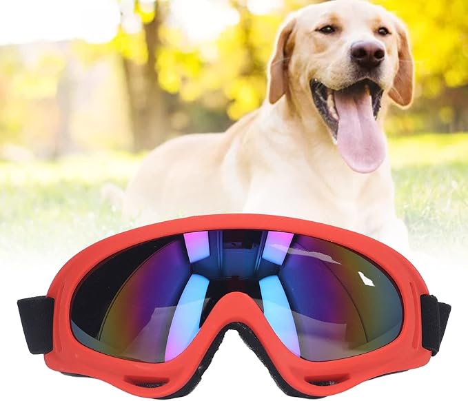 VBESTLIFE Dog Sunglasses, UV Windproof Eye Protective Colorful Lens Large Dog Goggles Glasses