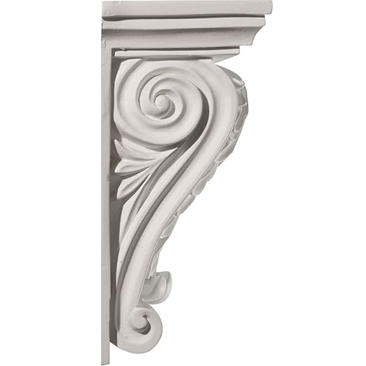 Ekena Millwork COR06X04X09CH 6 18-Inch W x 4 58-Inch D x 9 12-Inch H Chesterfield Corbel , White