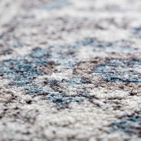Maples Rugs Distressed Tapestry Vintage Non Slip Runner Rug for Hallway Entry Way Floor Carpet Made in USA, 2 x 6, Neutral