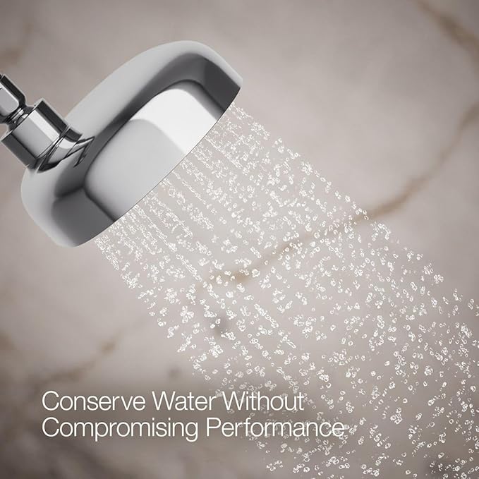 KOHLER 26290-CP Statement - Multifunction Shower Head, Wall Mount, 3 Spray Settings, 2.5 GPM, Polished Chrome