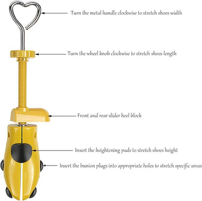 Shoe Stretcher,Shoe Shaper Expander Width Extender,Professional Shoe Tree Adjustable Length  Width