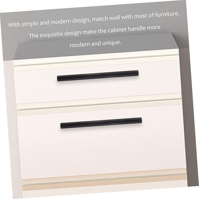 2pcs Cabinet Round Bar Handles Modern Drawer Pulls with Screws Kitchen Cabinet Hardware Easy to Install Suitable for Home and Office Use