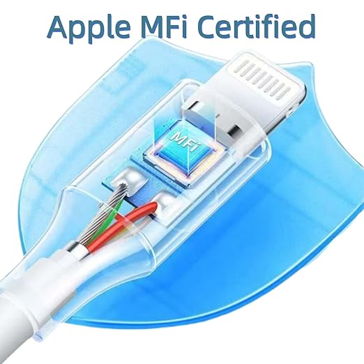 USB C to Lightning Cable 1 Pack 10FT 27W Max Fast Charging  480Mbps Data Sync Apple MFi Certified iPhone Fast Charger Compatible with iPadiPhone 14131211 ProMaxXrXs and More