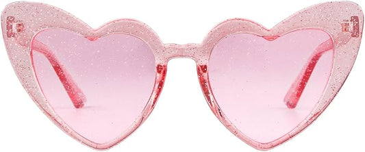 GIFIORE Heart Sunglasses Vintage Retro Oversized Heart Shaped Cat Eye Sun Glasses
