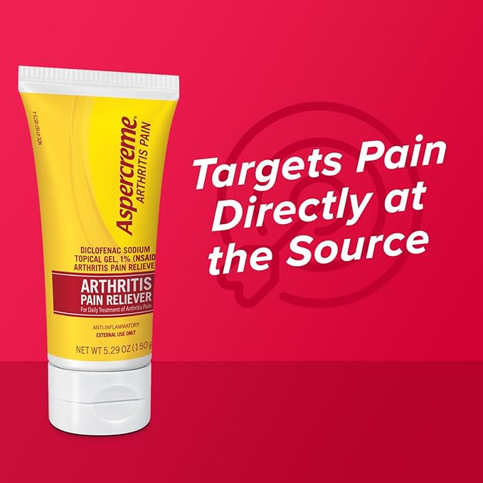 Aspercreme Arthritis Pain Relief Gel for Arthritis  Joint Pain, Non-steroidal Anti-inflammatory Topical Gel with Max-Strength Diclofenac Sodium, 150 g