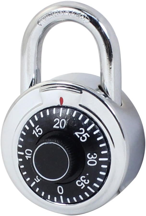 Jewelry Cash Padlocks  Hasps Metal Cabinet Security Combination Safe Box Dial Padlock Combination Padlocks Silver Tone
