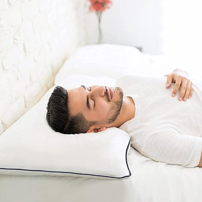 Bed Pillows for Sleeping 2 Pack, Queen Size Set of 2 for Side Back and Stomach Sleepers, Cooling Pillows,Down Alternative Filling Luxury Soft Supportive Plush Pillows (White)