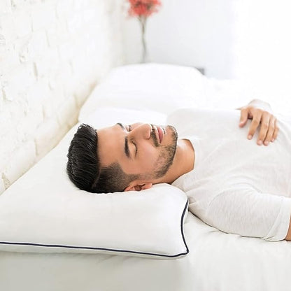Bed Pillows for Sleeping 2 Pack, Queen Size Set of 2 for Side Back and Stomach Sleepers, Cooling Pillows,Down Alternative Filling Luxury Soft Supportive Plush Pillows (White)