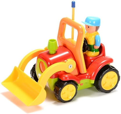 Haktoys Remote Control Bulldozer Toy for Toddlers  Easy RC Construction Tractor with Blade for Boys  Girls Ages 18 Months and Up  First Remote Control Vehicle for Kids