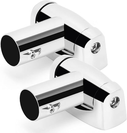 2pcs Shower Curtain Rod Bracket, Zinc Alloy Single Swivel Flange, Easy Installation Heavy Duty