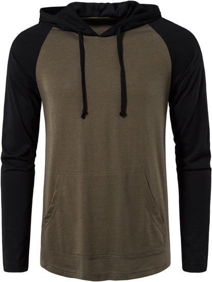 SIR7 Men's Gym Workout Active Long Sleeve Pullover Lightweight Hoodie Casual Hooded Sweatshirts
