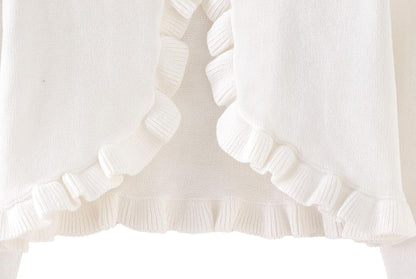 Toddler Girls Cardigan Sweater Bolero Shrug Baby Kids Long Sleeve Cropped Dress Up Button Closure Jacket Tops