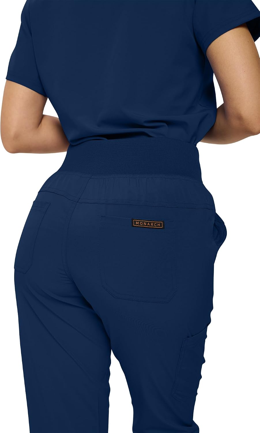 Monarch Uniforms Womens Jogger Scrubs Ribbed Jogger Scrub Pants for Women