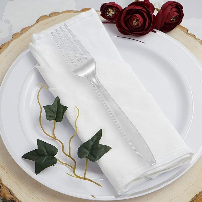 Clear Disposable Plastic Forks - 7" (Pack of 100) - BPA-Free, Recyclable, & Durable Catering Solution - Perfect for Parties, Events, Catering & Everyday Use