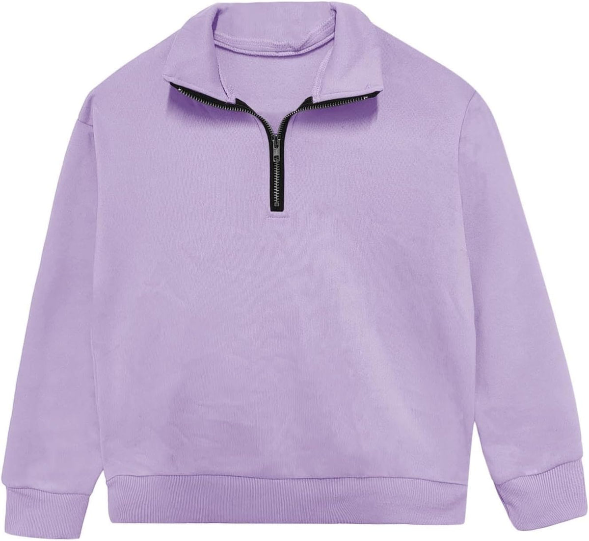 Boys Long Sleeve Shirts Kids Quarter Zip Sweatshirt Soild Casual Pullover Shirt Outdoor Fall Clothes for Teen Boy