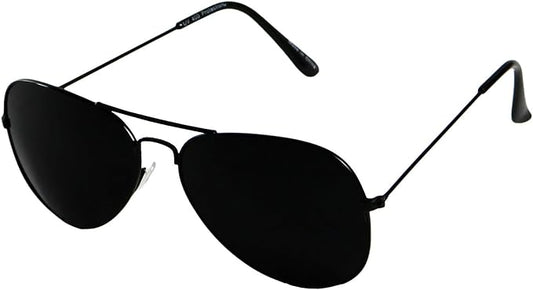 ShadyVEU Smoke Lens Pilot Sunglasses Retro UV400 Classic Metal Frame Shades