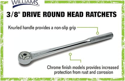 Williams B-53A 38-Inch Drive Long Round Head Ratchet, 10 12 Inch