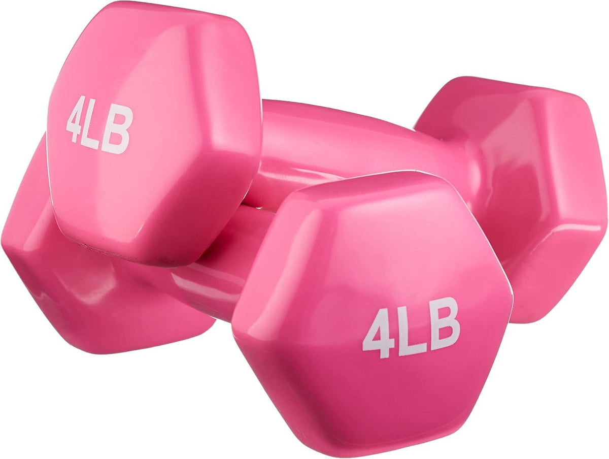 Basics Vinyl Coated Dumbbell Hand Weights Pair
