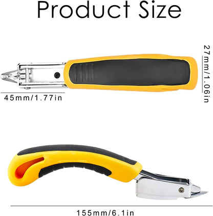 Staple Remover Heavy Duty Upholstery Staple Puller Tool with Ergonomic Handle for Furniture, Carpet, Carton, Floor (2 Pack, Yellow)