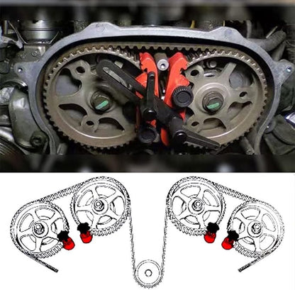 5PCS Car Dual Cam Clamp Camshaft Kit - Anti Slip Locking Timing Tool Kit for SingleTwinQuad Camshaft Clamp Engine - Universal Car Accessories Cam Bearing Tool