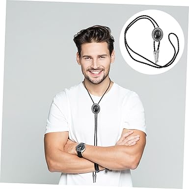 Gem Tie Man Bolo Tie Aqua Ties for Men Agate Necklace Neckties for Men Mens Neckties Western Style