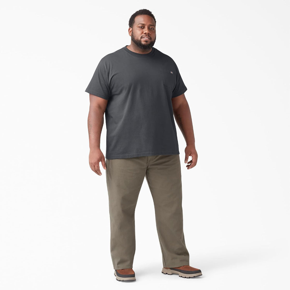 Dickies Men's Short Sleeve Heavyweight Heathered Pocket Tee.