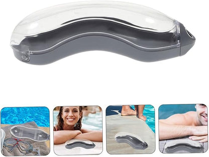 Mikikit 2Pcs Transparent Swimming Goggle Storage Box Portable Eyewear Case for Goggles and Sunglasses for Travel Outdoor Activities Compact Design for