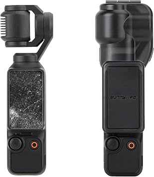 Pocket 3 Protective Case Cover for DJI Osmo Pocket 3, Gimbal Protector Lens Screen Protective Cover for DJI Osmo Pocket 3 Accessories, Transparent Black