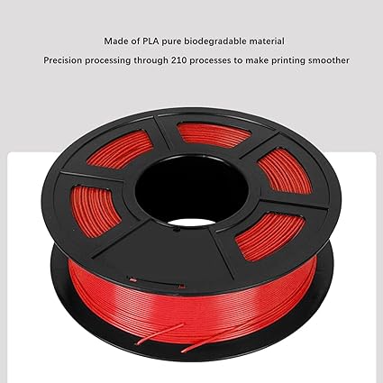3D Printer Filament for Quality Printing Supplies Neatly Wound 1 Kg Spool, red, as described