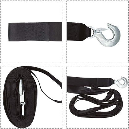 Boat Trailer Winch Strap 2" x 20' with Hook Replacement, 10000 lbs Breaking Strength, Loop End for Boats, Trailer, Wave Runner, Towing, Heavy Duty Equipment